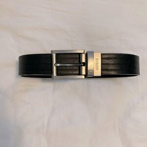 Men’s Guess Reversible Black/Brown Synthetic Leather Belt Sz L 34-36